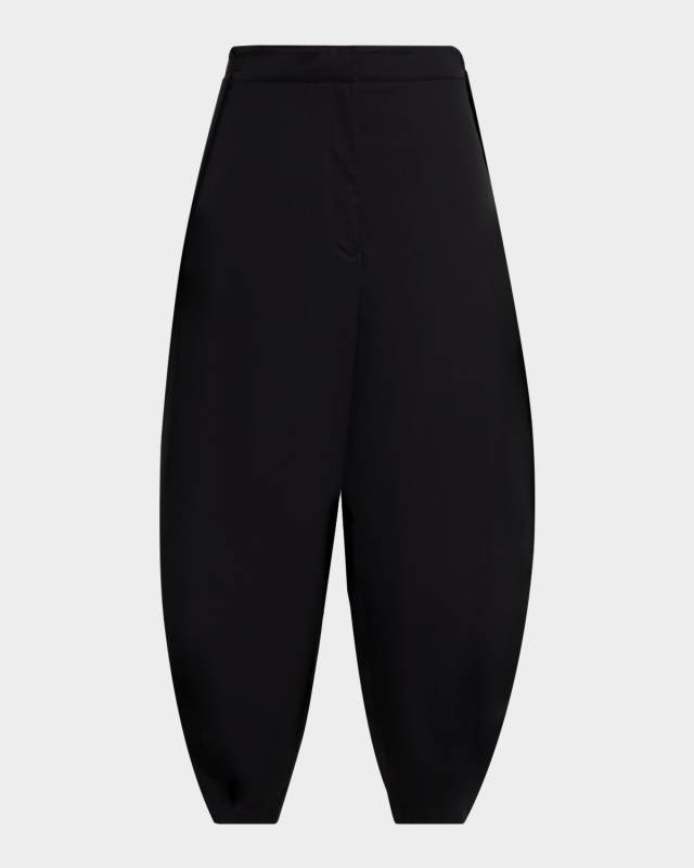 Balloon Wide-Leg Crop Trousers